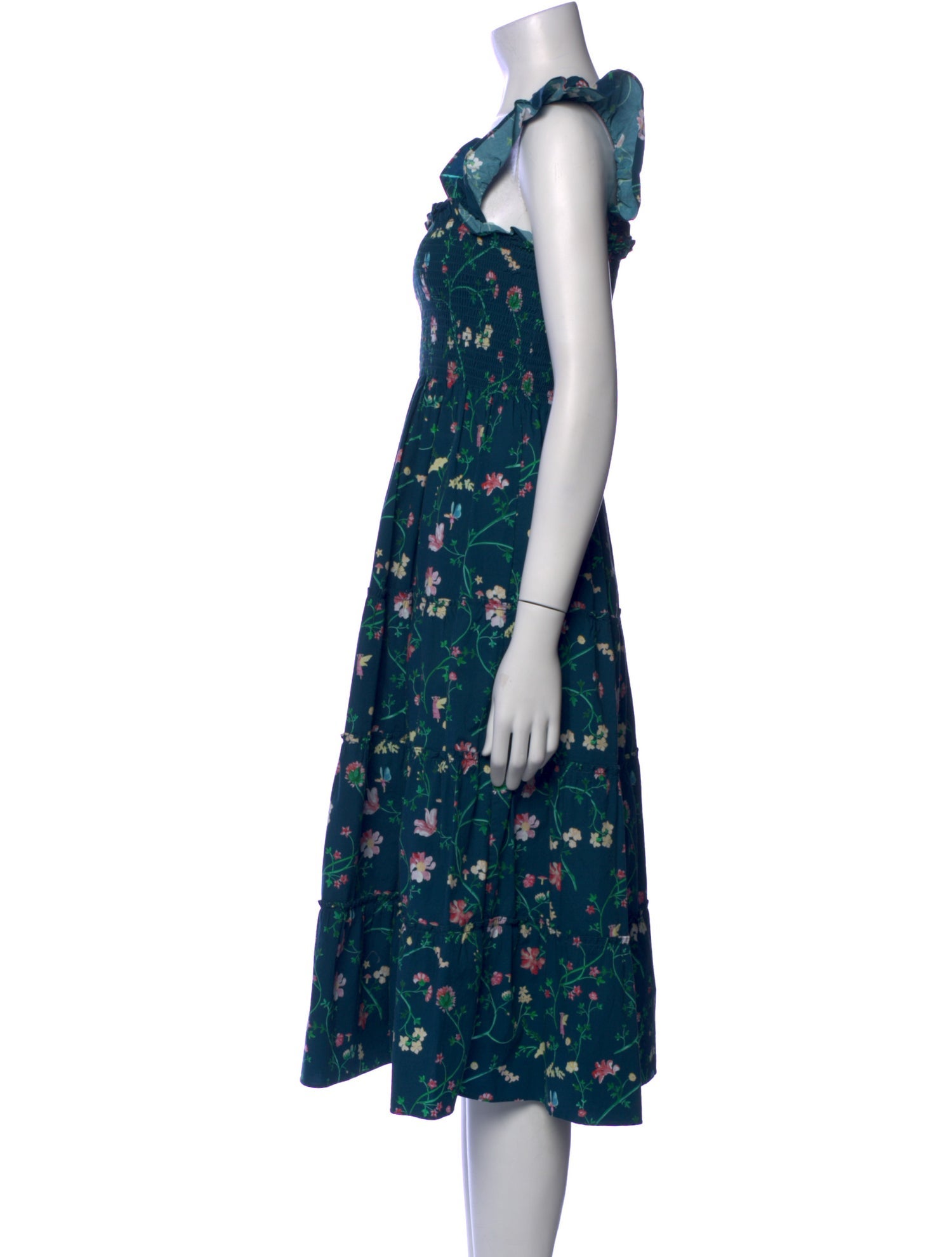 Hill House Home Floral Print Midi Length Dress