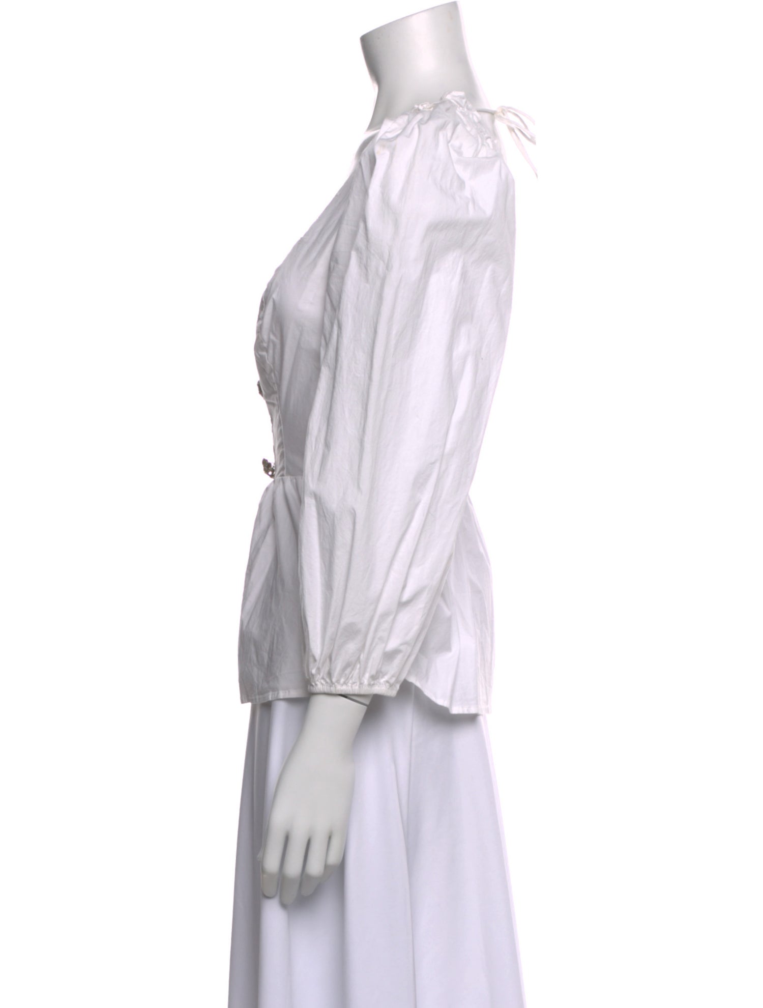 Hill House Home Square Neckline Three-Quarter Sleeve Blouse