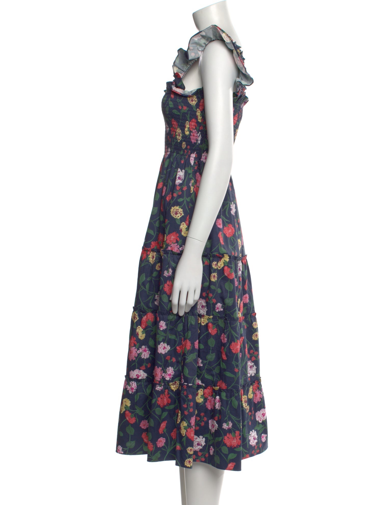 Hill House Home Floral Print Midi Length Dress