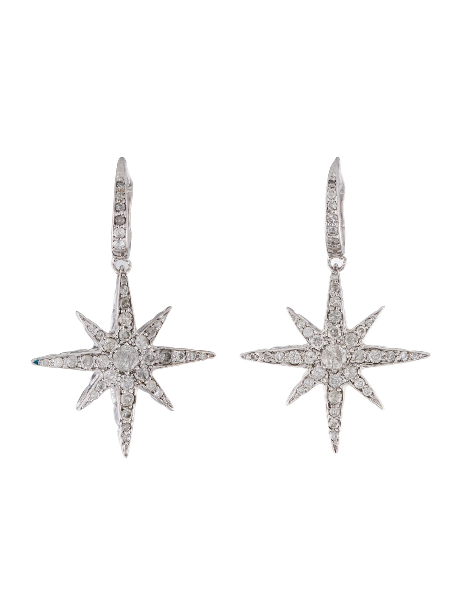 Hellmuth 1.41ctw Diamond Star Drop Earrings