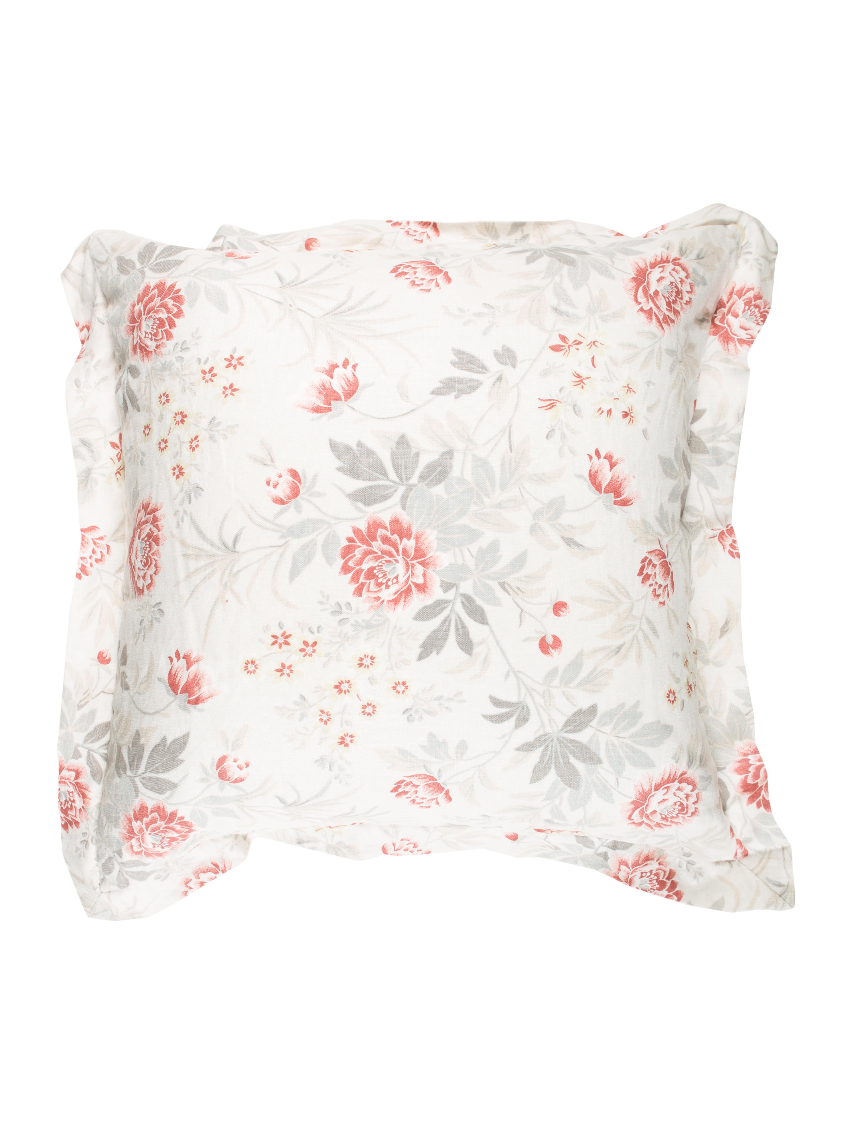 Home Linen Floral Throw Pillow - Bedding And Bath - HME21189 The RealReal