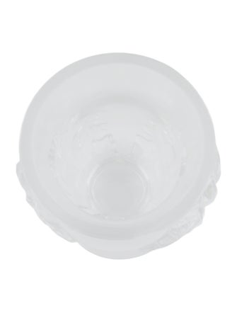 Lalique France Satin Crystal St. Cloud Vase with Acanthus Leaves