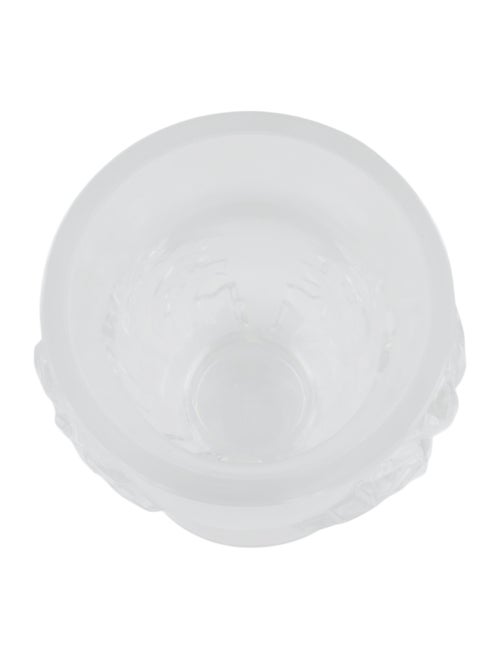 Lalique France Satin Crystal St. Cloud Vase with Acanthus Leaves