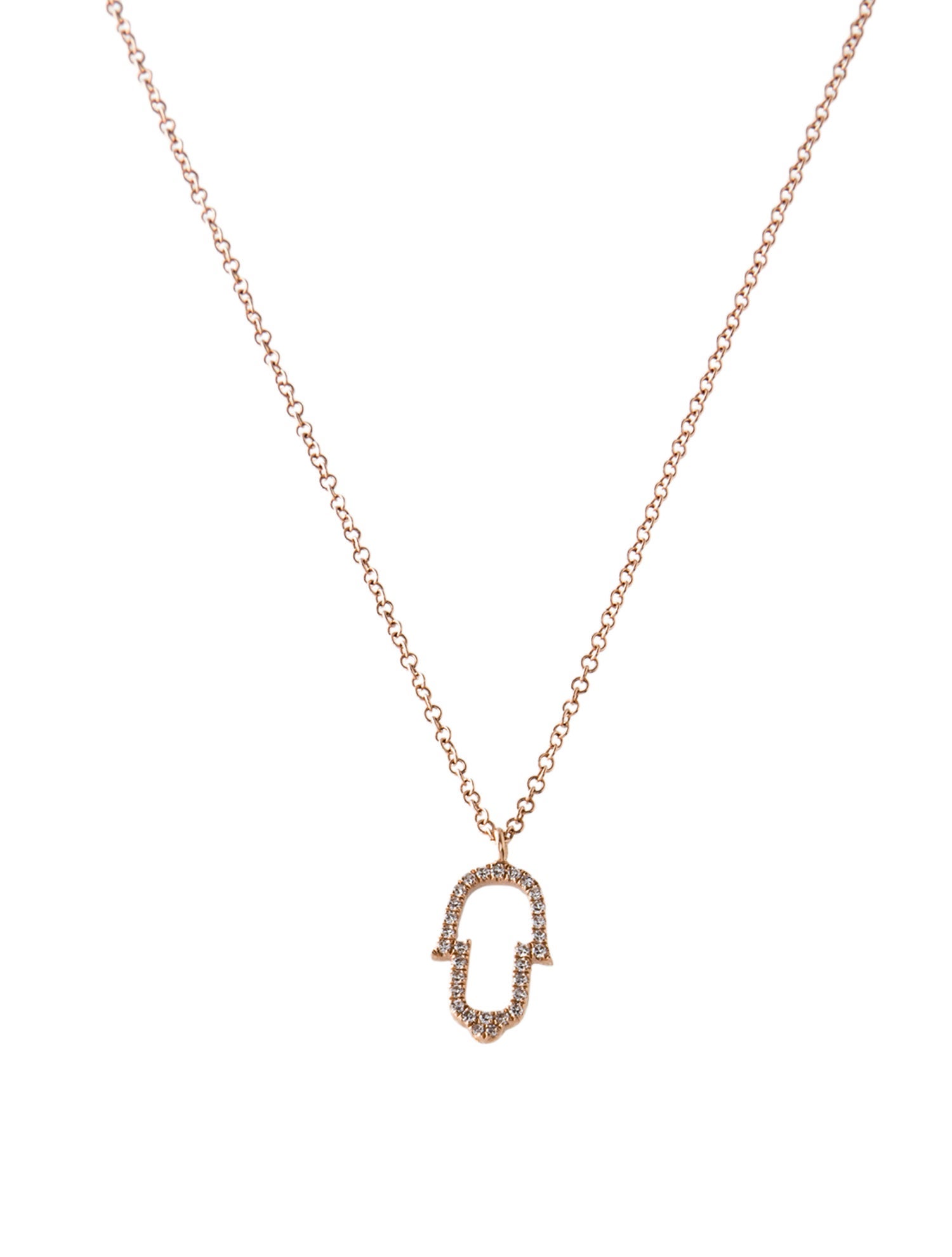 Ron Hami 14K Diamond Hamsa Pendant Necklace