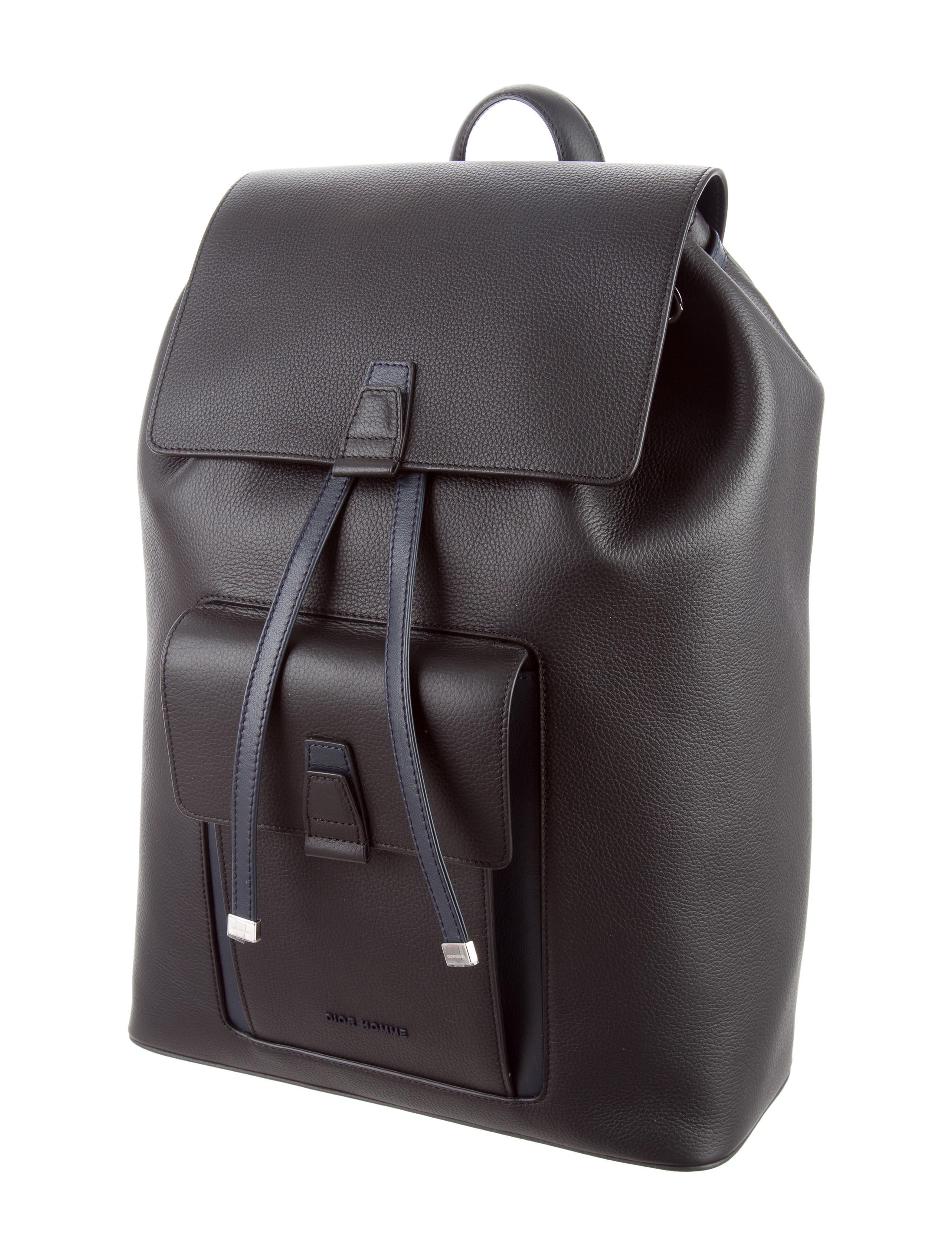 Dior Homme Grain Leather Travel Backpack Black Backpacks, Bags