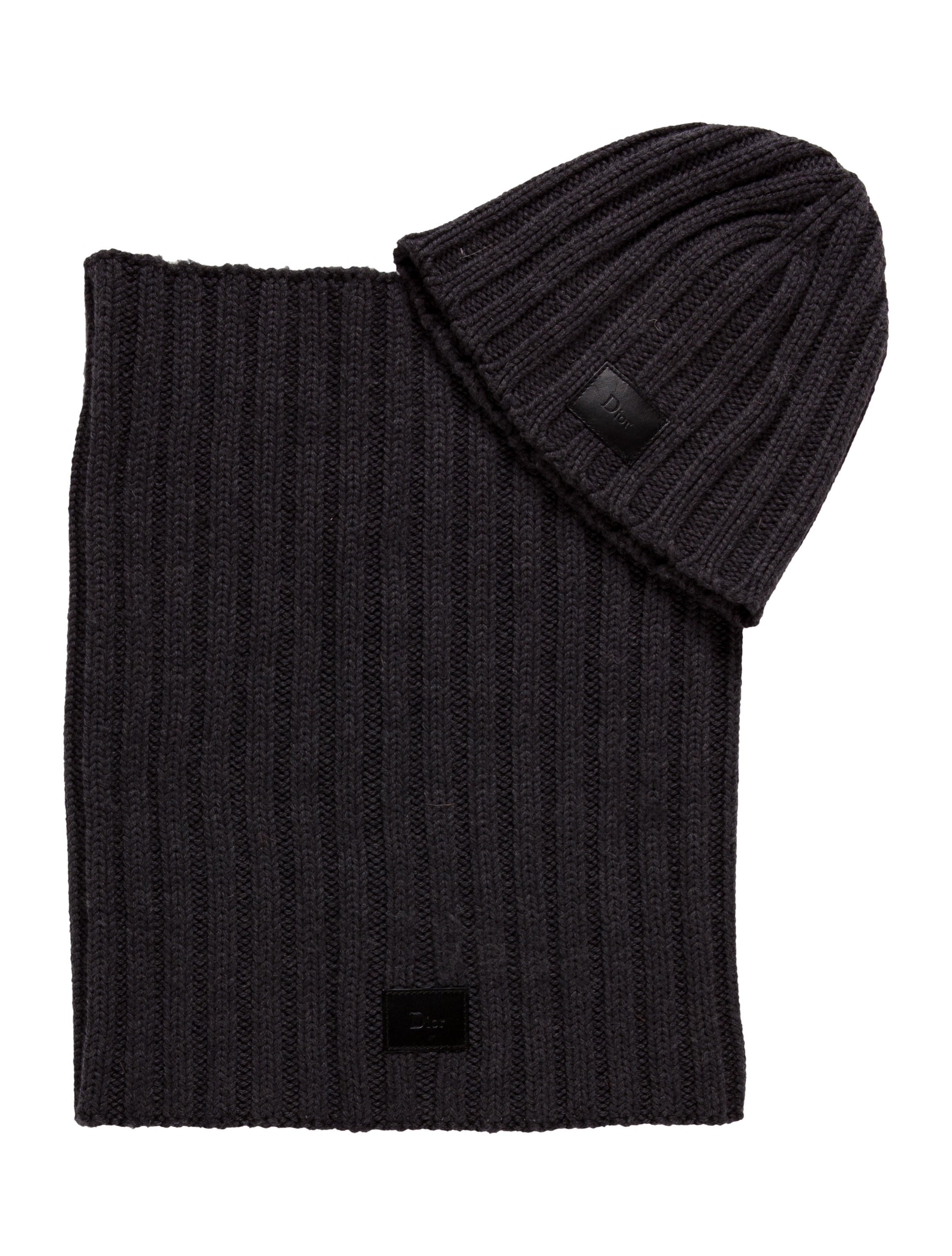 Dior Homme Rib Knit Beanie & Neck Gaiter Accessories HMM23584 The