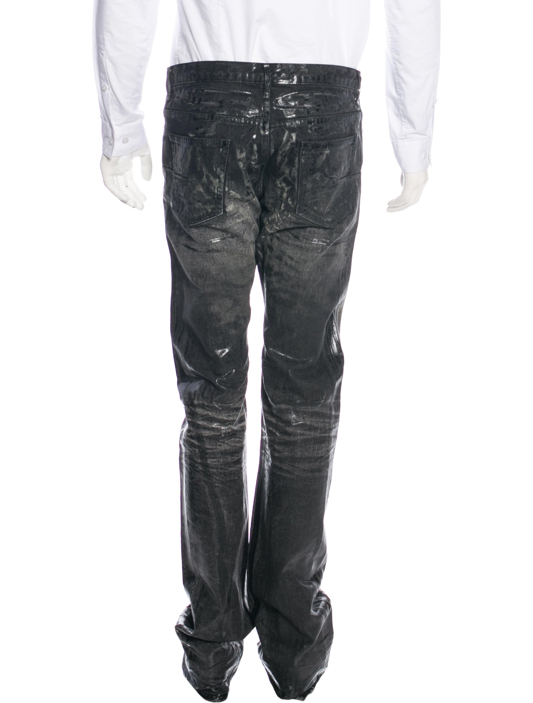 Dior Homme 2003 Luster Waxed Clawmark Jeans - 10