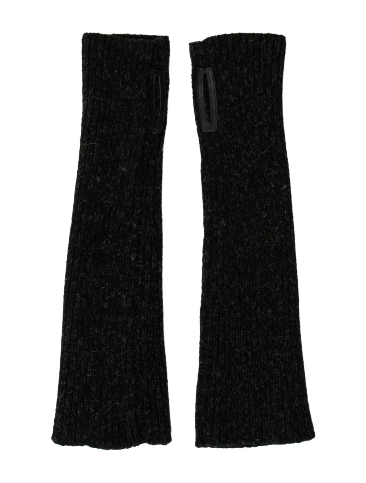Dior Homme 2004 Wool Arm Warmers - Black Gloves & Mittens