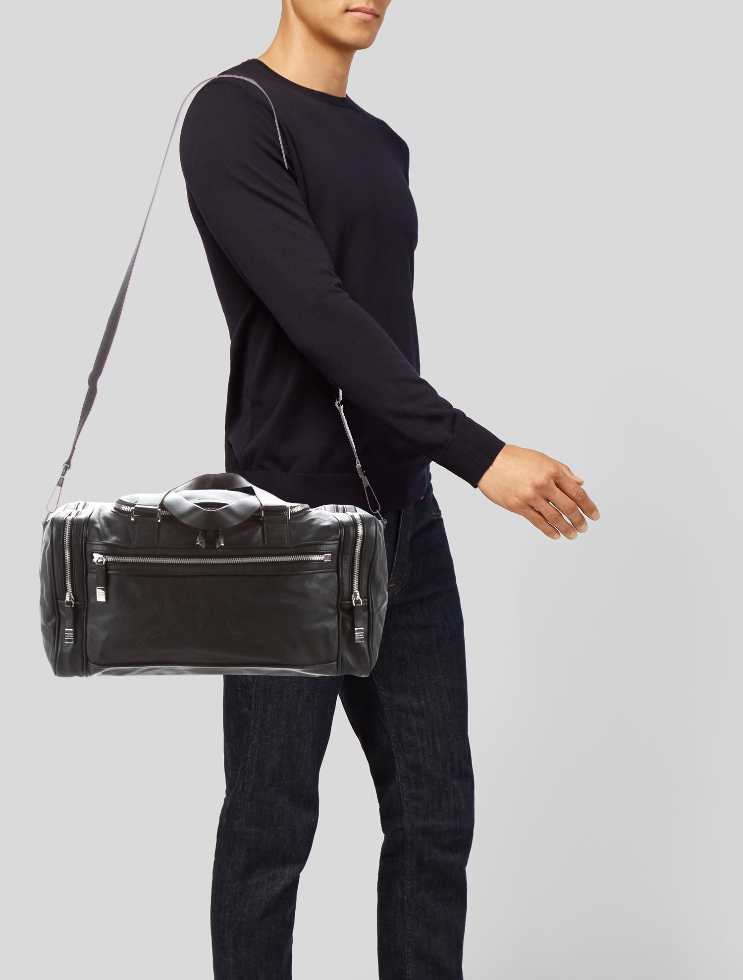 Dior Homme DH1 Leather Duffel Bag - Black Weekenders, Bags