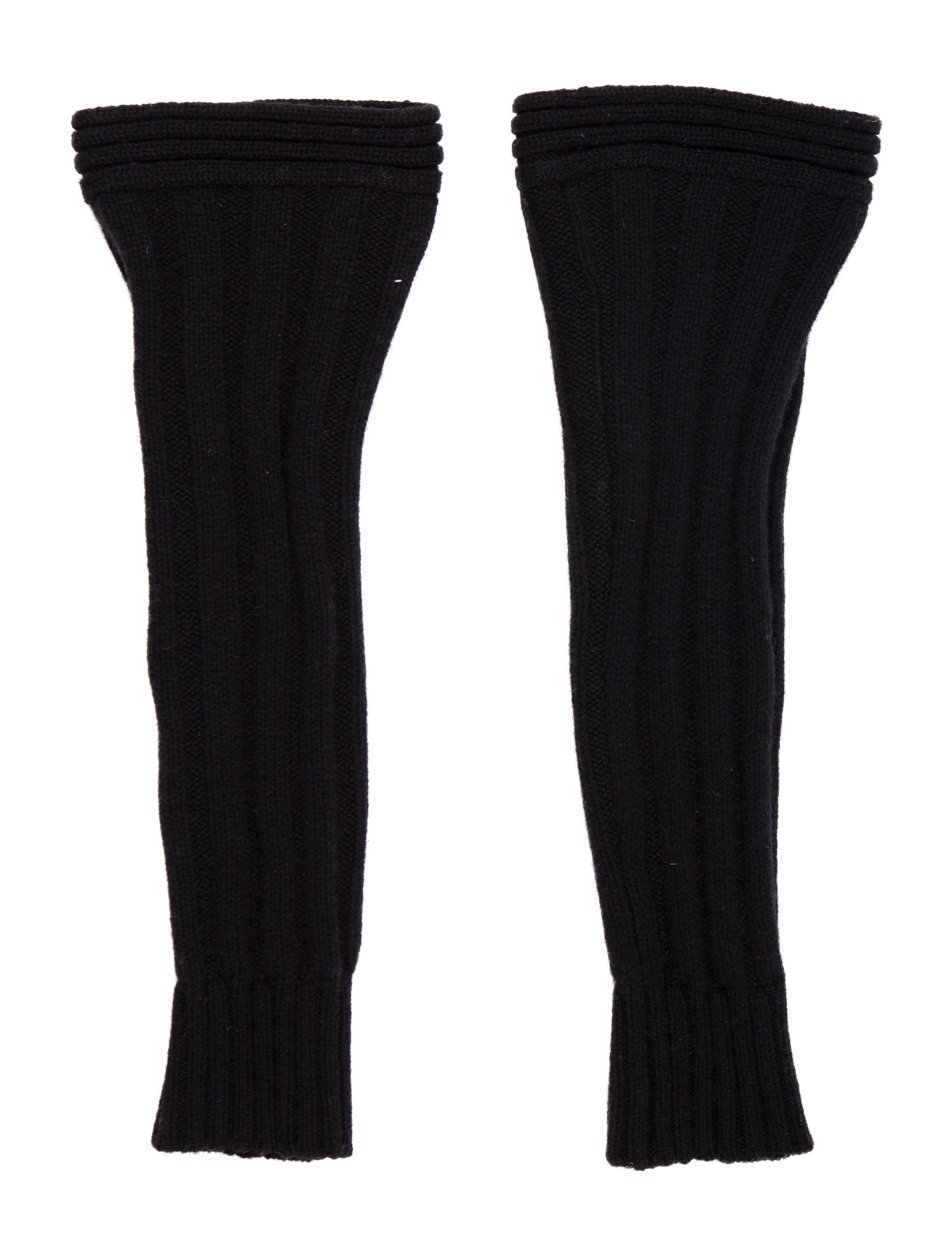 Dior Homme 2007 Wool Rib Knit Arm Warmers - Black Gloves & Mittens