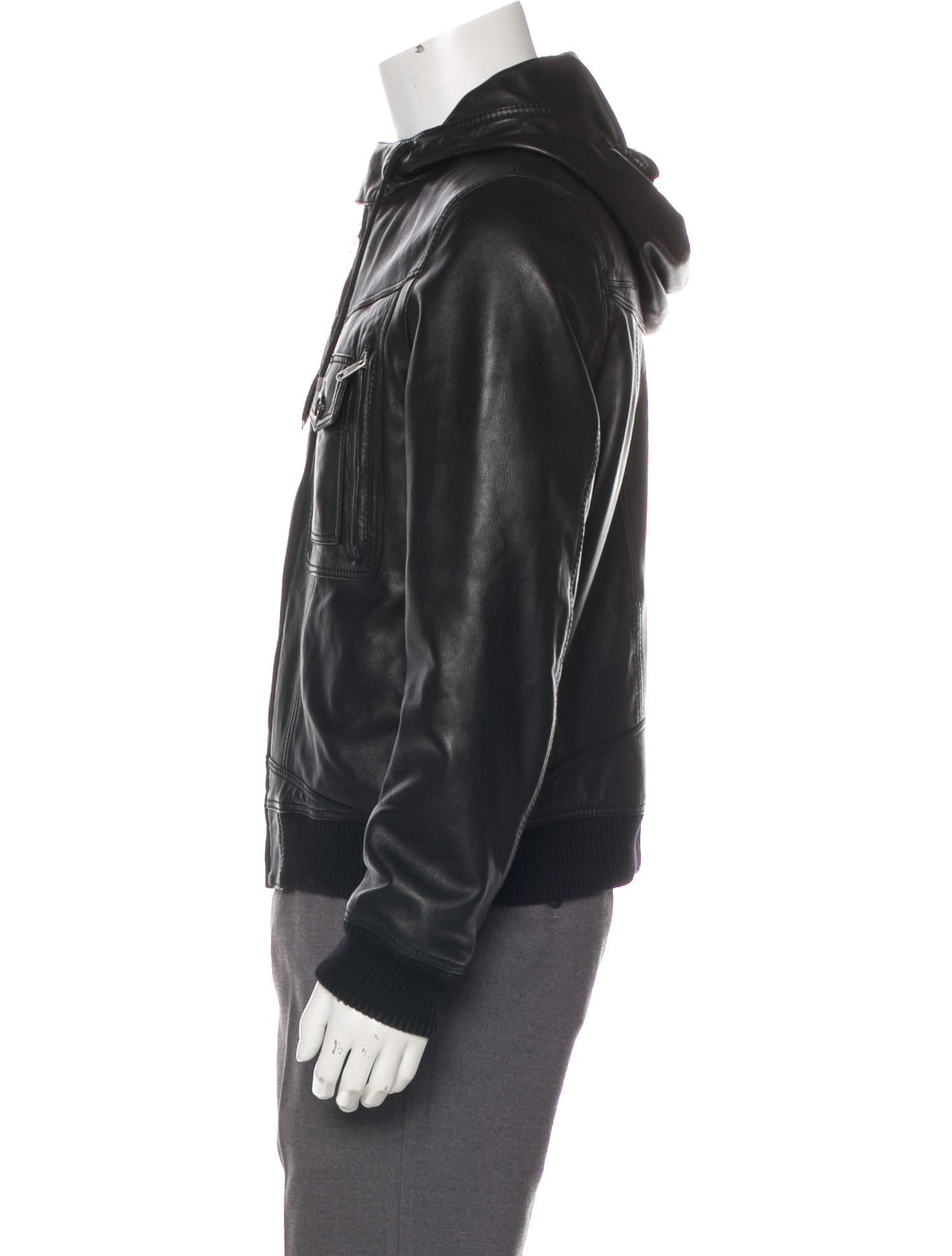 ジャケット・アウター 13AW Dior Homme hooded leather jacket Dior Homme Hooded Leather Jacket - Black Outerwear, Clothing