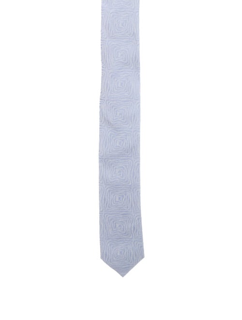 Dior Homme Silk Jacquard Tie blue
