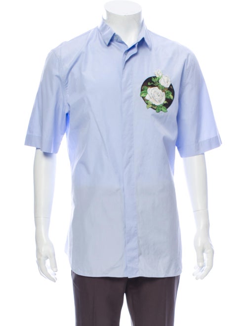 Dior Homme Short Sleeve Shirt Blue