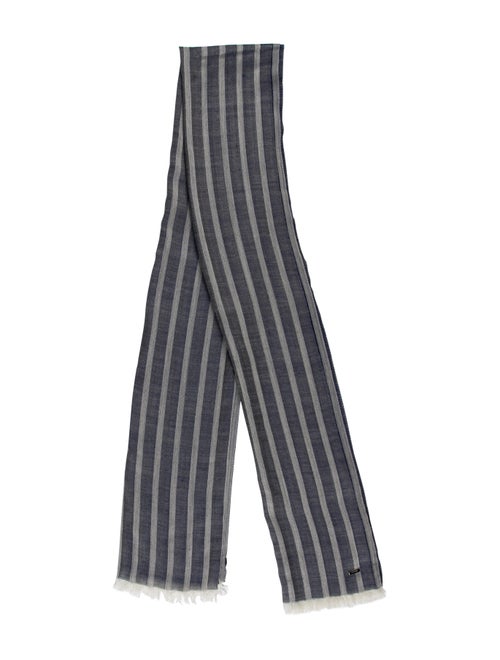Dior Homme Silk Blend Scarf blue