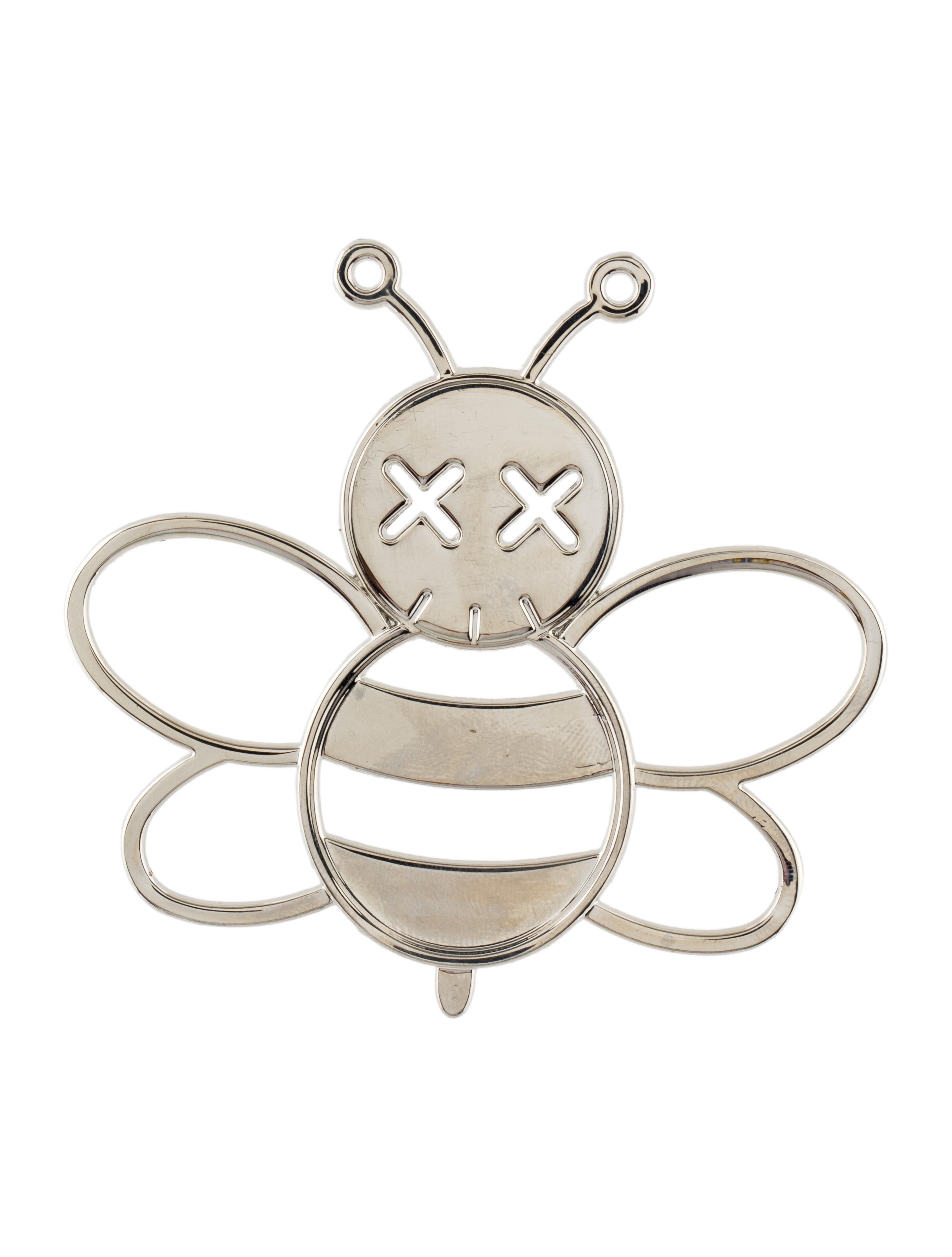 Dior Homme Silver Metal Bee Keychain - Silver Keychains