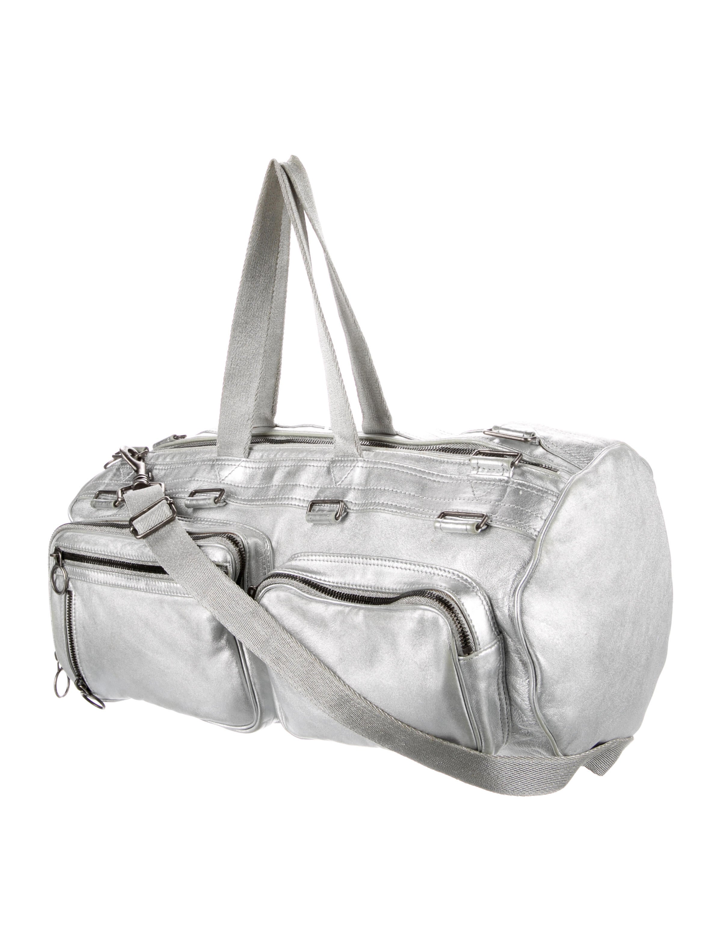 Dior Homme Deville Leather Convertible Duffle - Metallic