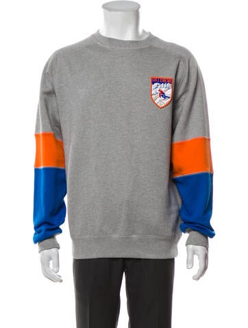 Dior Homme Sweatshirts & Hoodies Colorblock Pattern Crew Neck Sweatshirt S