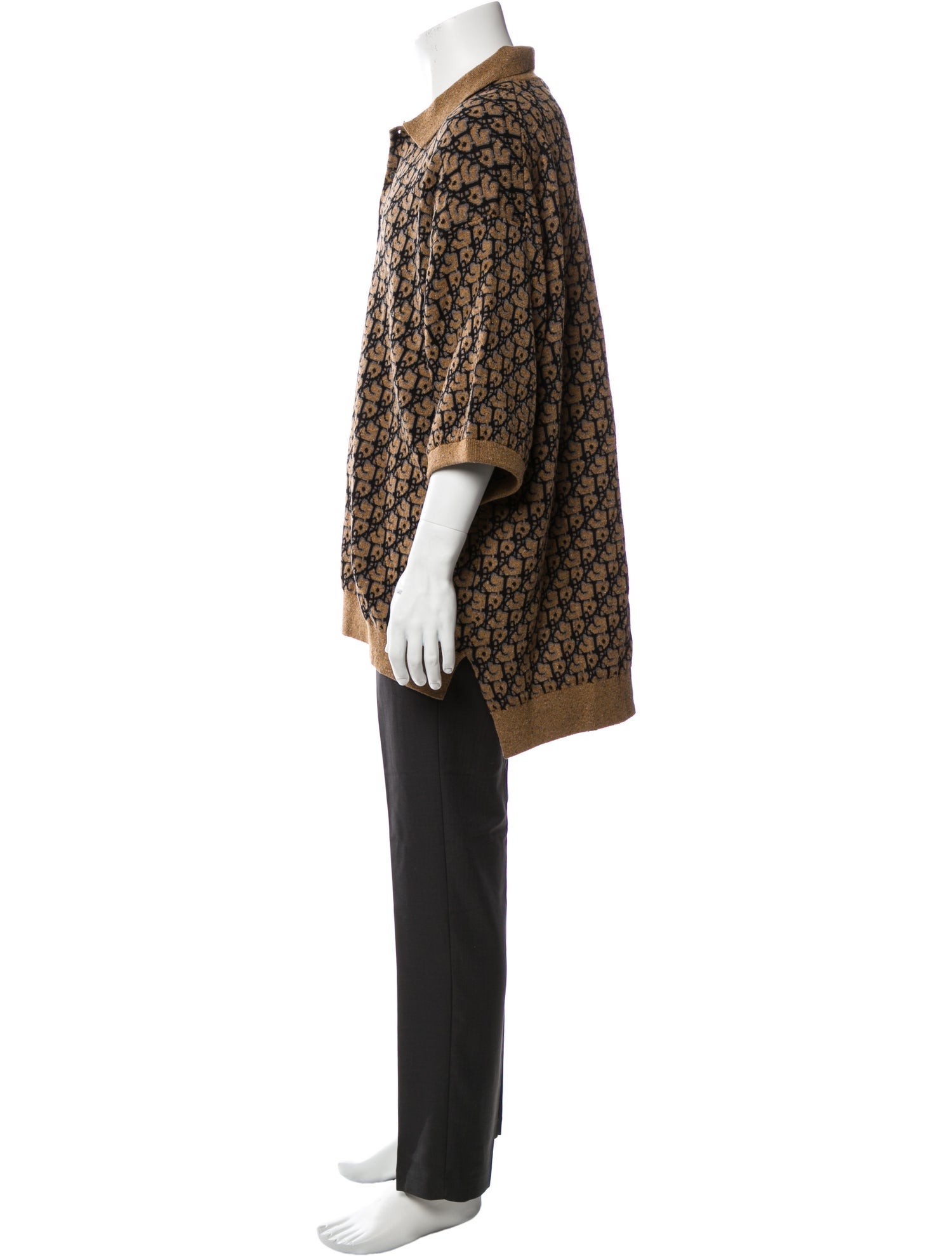 Cactus Jack Dior 2022 Oblique Jacquard Polo Shirt