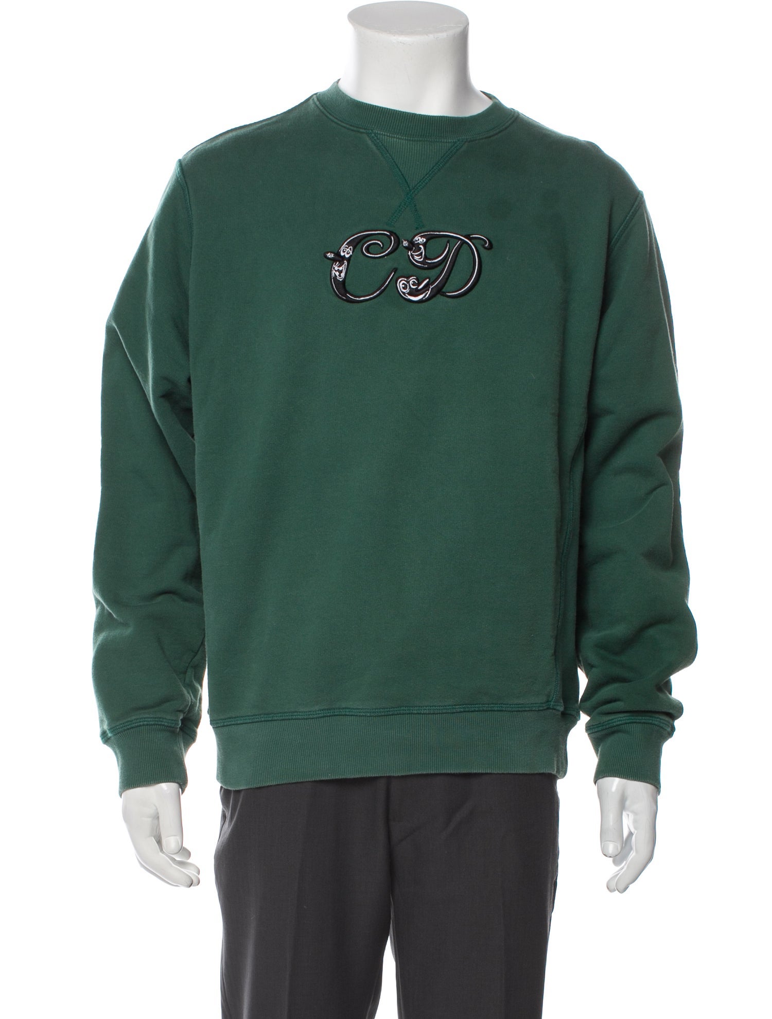 DIOR x Kenny Scharf Graphic Print Crew Neck Sweatshirt - Green