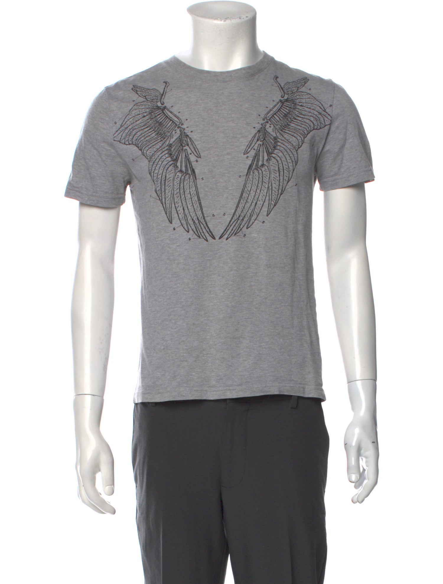 エディ期 Dior Homme 07AW エンジェルウイング グレー Tシャツ Dior Homme Runway SKELETON ANGEL WING T-shirt L 7H3362890091 by