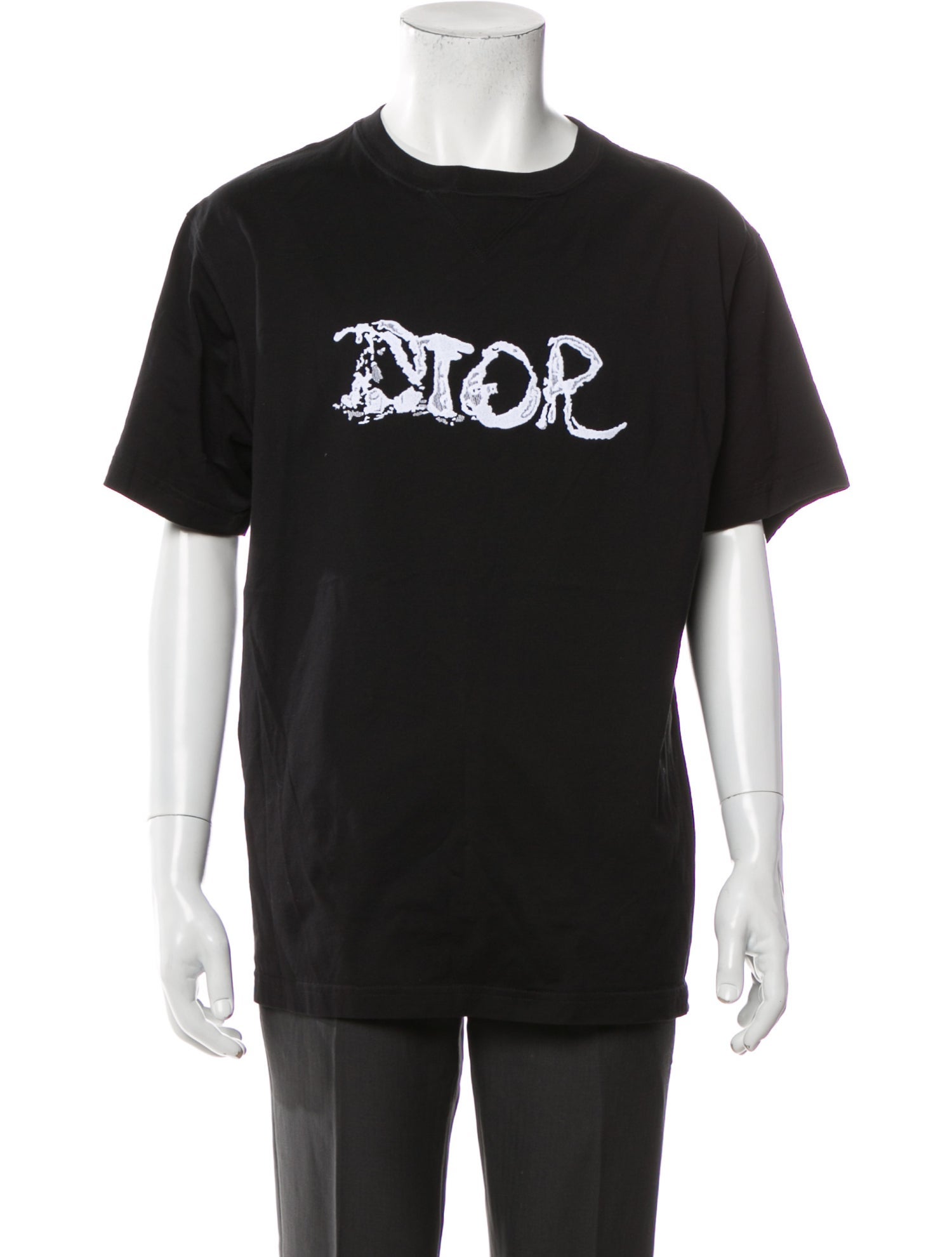 Dior Tシャツ Dior Logo Embroidered T-shirt in White Cotton ref.709677