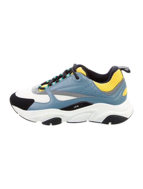 Christian Dior Leather Colorblock Pattern Chunky Sneakers