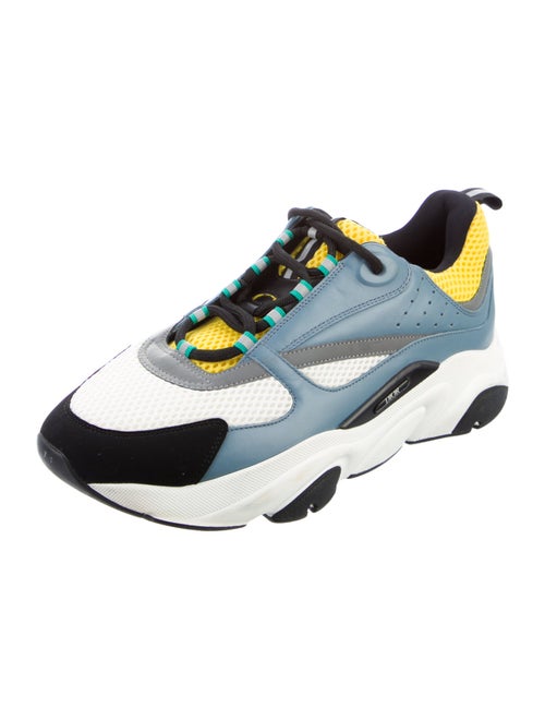 Christian Dior Leather Colorblock Pattern Chunky Sneakers