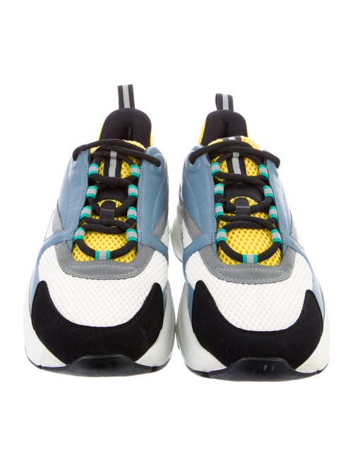 Christian Dior Leather Colorblock Pattern Chunky Sneakers