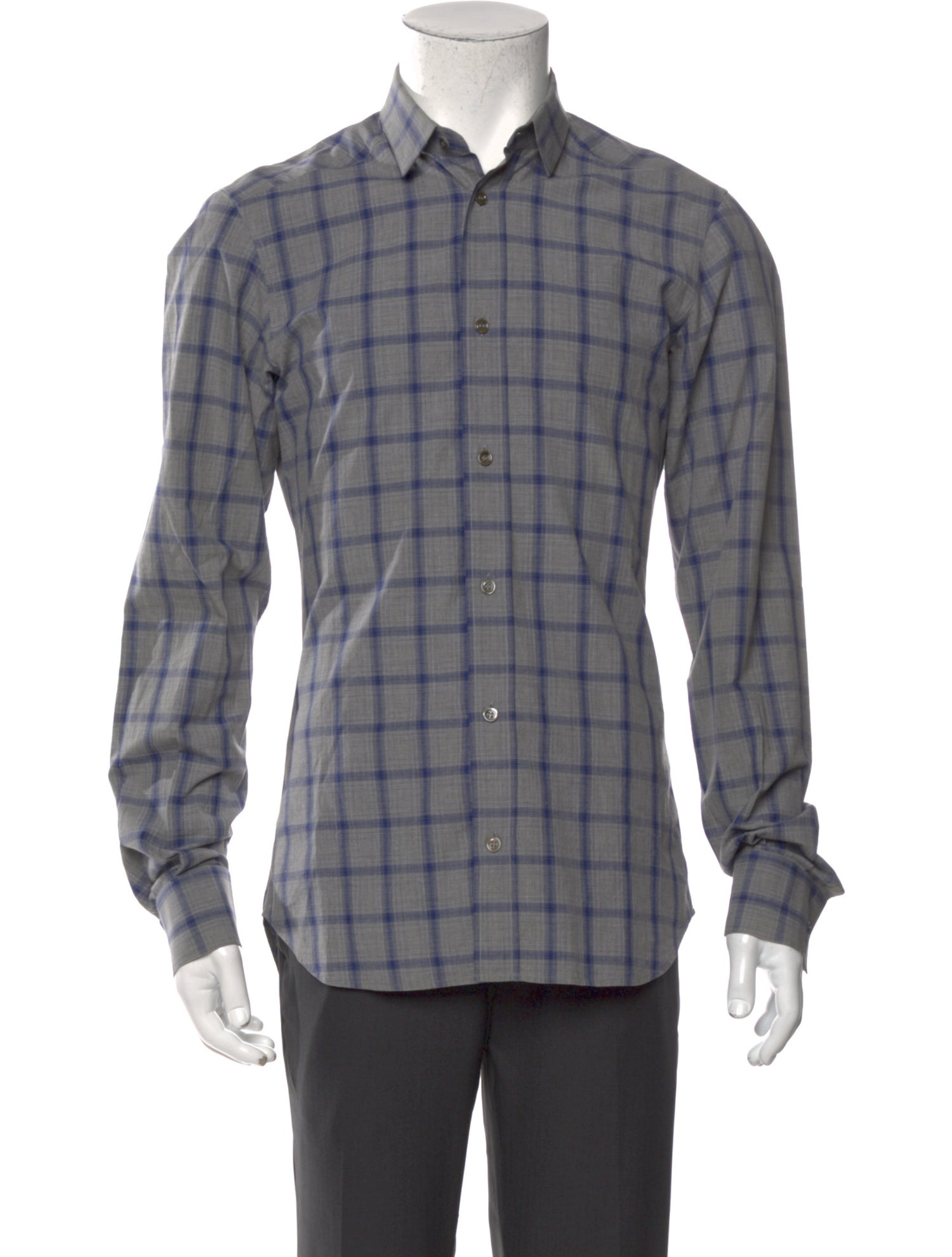 Dior Homme 2009 Plaid Print Dress Shirt