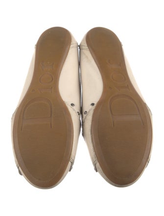 Christian Dior Leather Studded Accents Ballet Flats