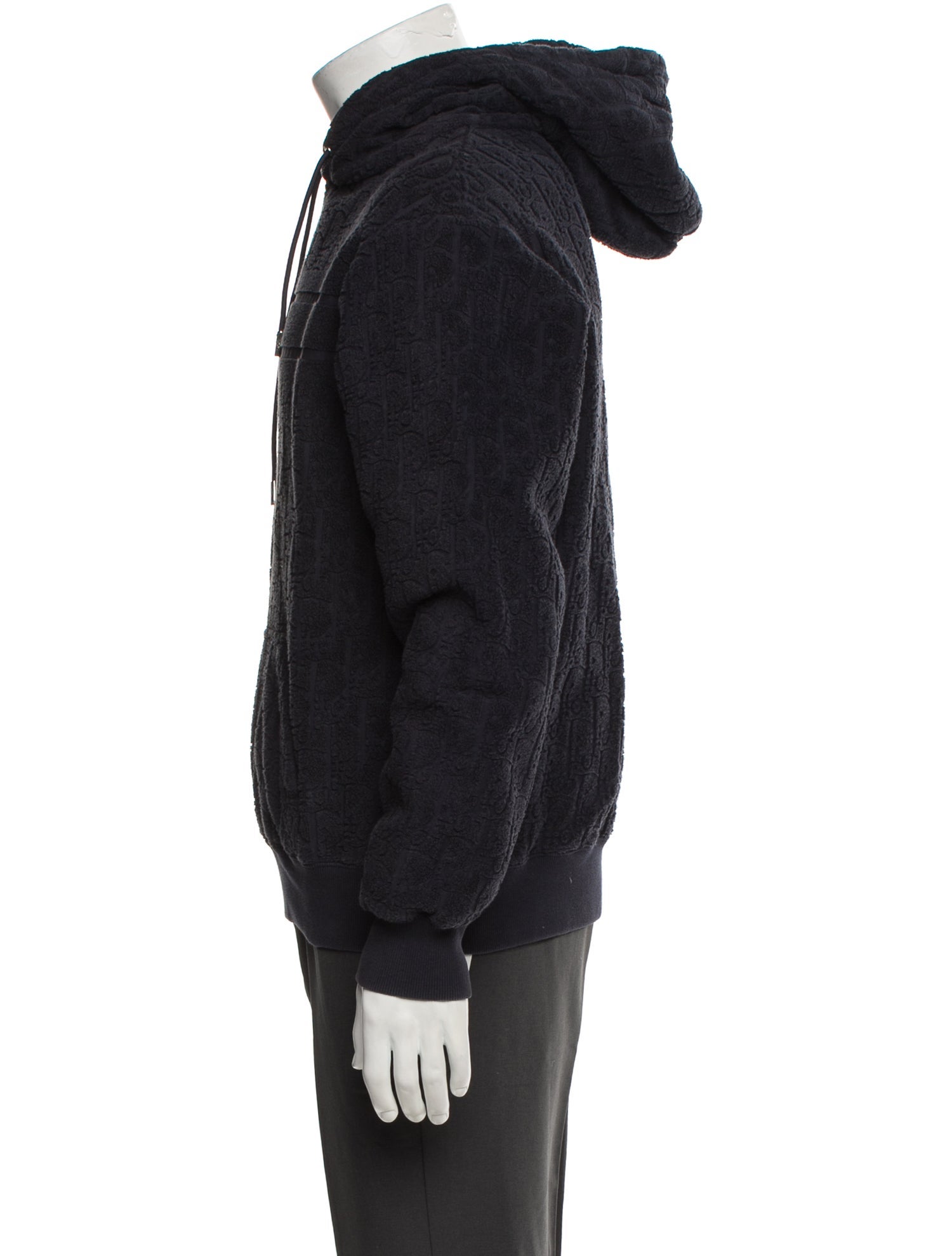 DIOR MEN Oblique Jacquard Crew Neck Hoodie