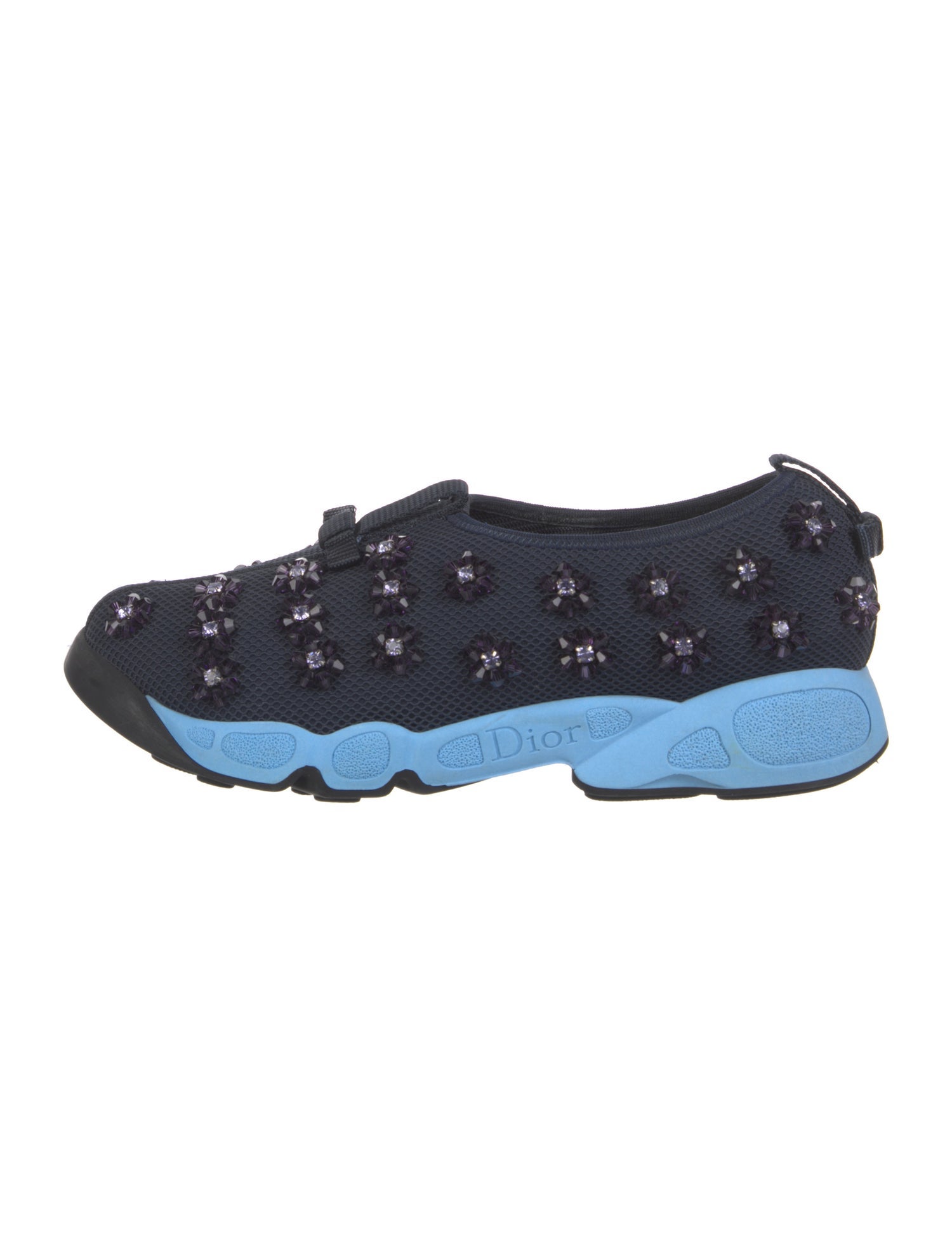 Christian Dior Mesh Crystal Embellishments Sneakers