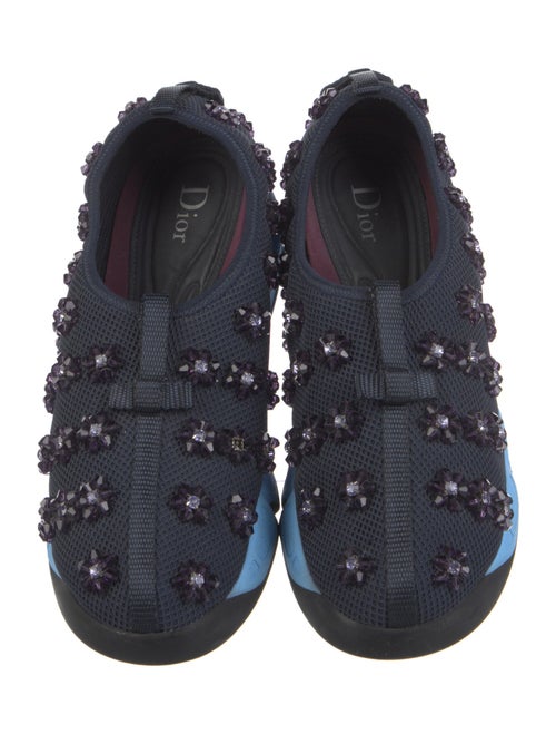 Christian Dior Mesh Crystal Embellishments Sneakers
