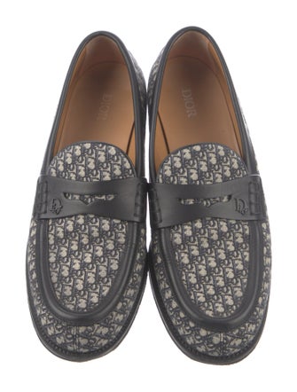 DIOR MEN Oblique Jacquard Canvas Loafers