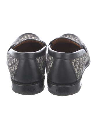 DIOR MEN Oblique Jacquard Canvas Loafers