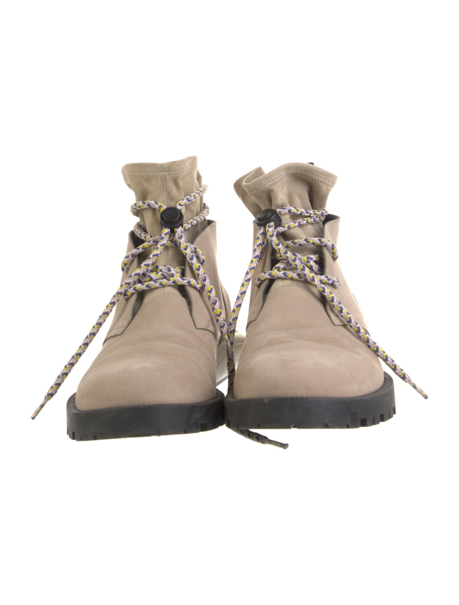DIOR MEN Suede Colorblock Pattern Hiking Boots