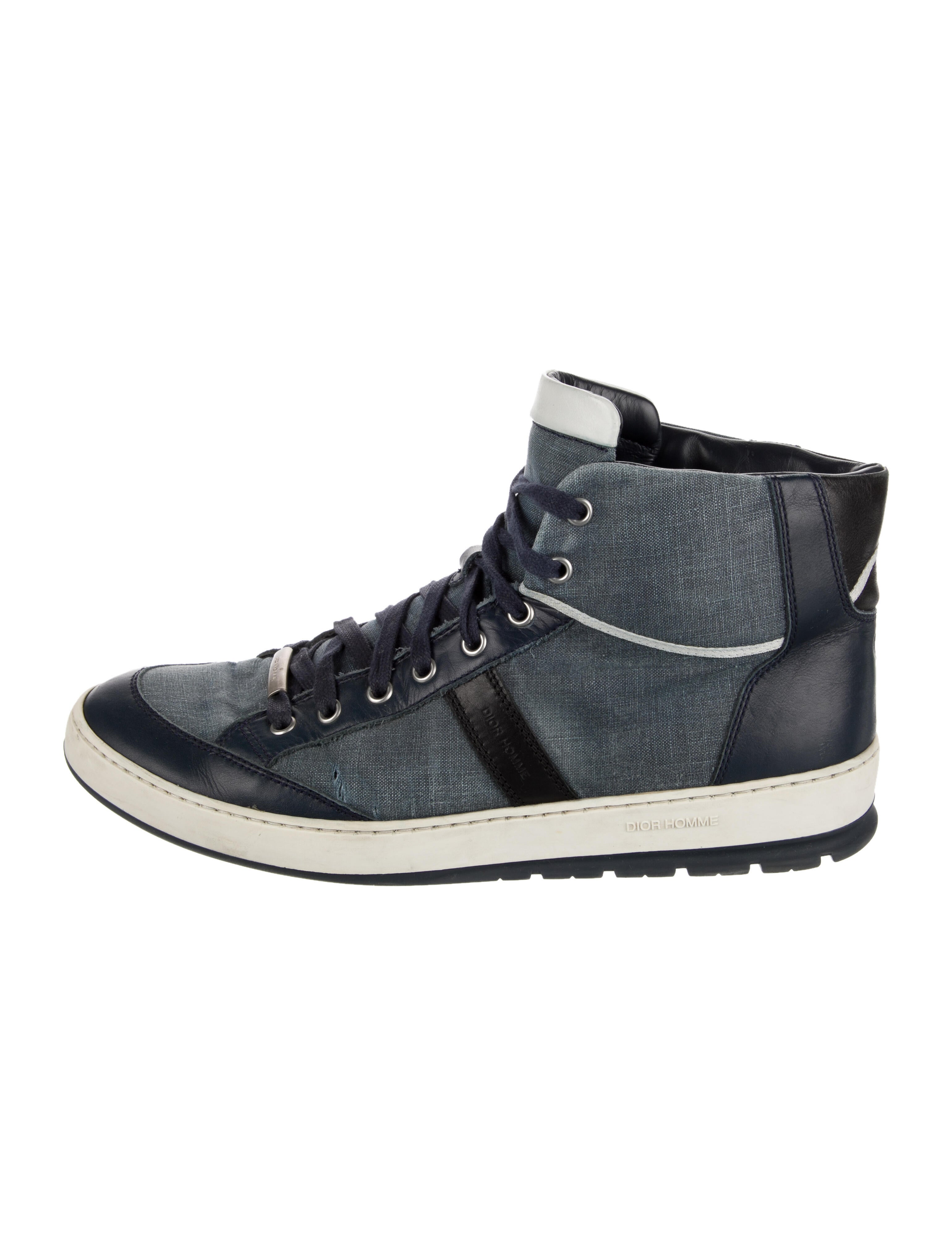 Dior Homme Canvas Colorblock Pattern Sneakers