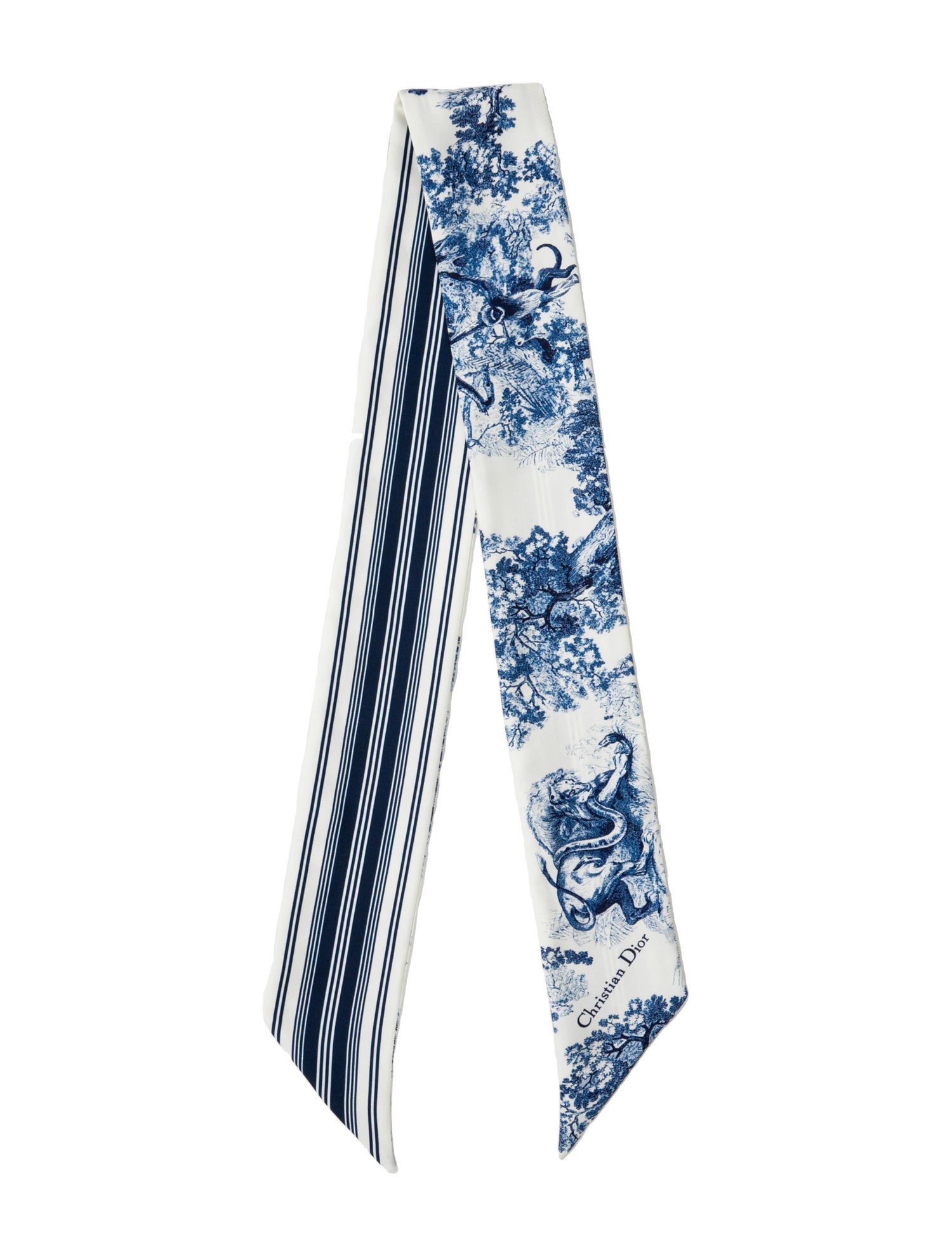 Christian Dior Silk Toile de Jouy Scarf