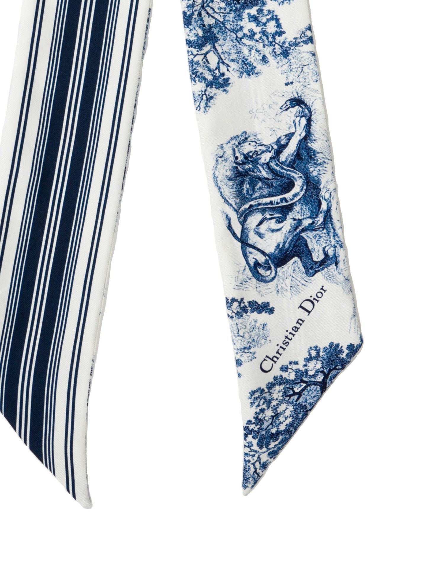Christian Dior Silk Toile de Jouy Scarf
