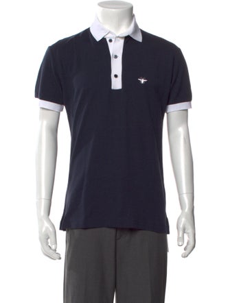 Dior Homme Bee Accent Collar Polo Shirt