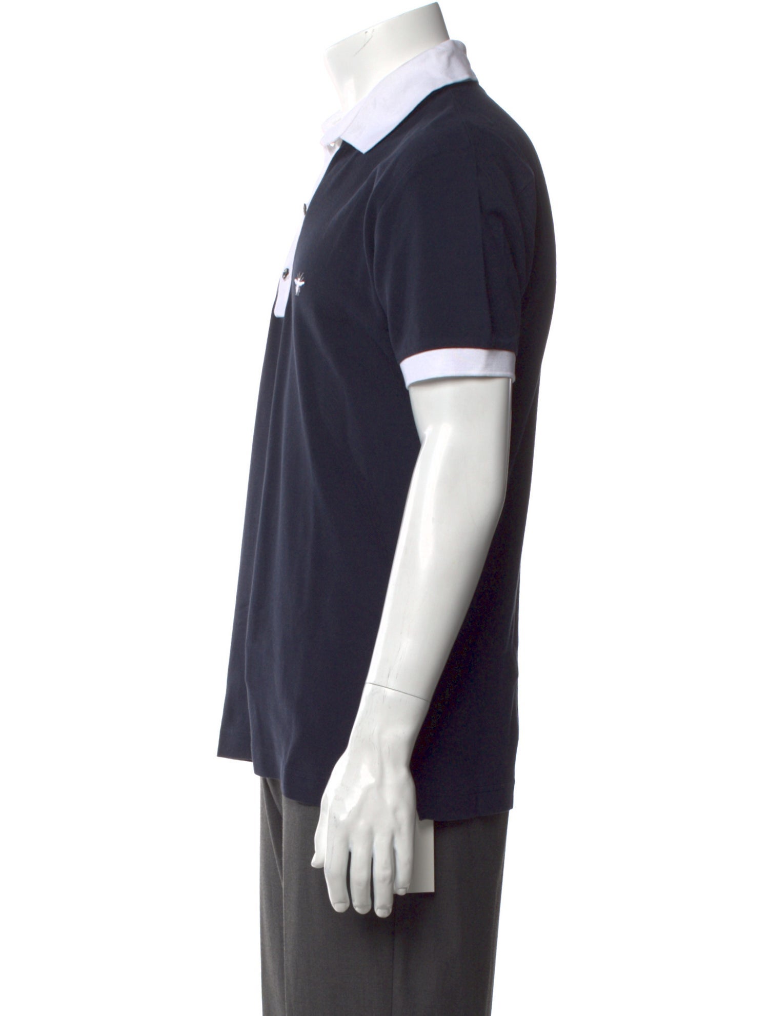 Dior Homme Bee Accent Collar Polo Shirt