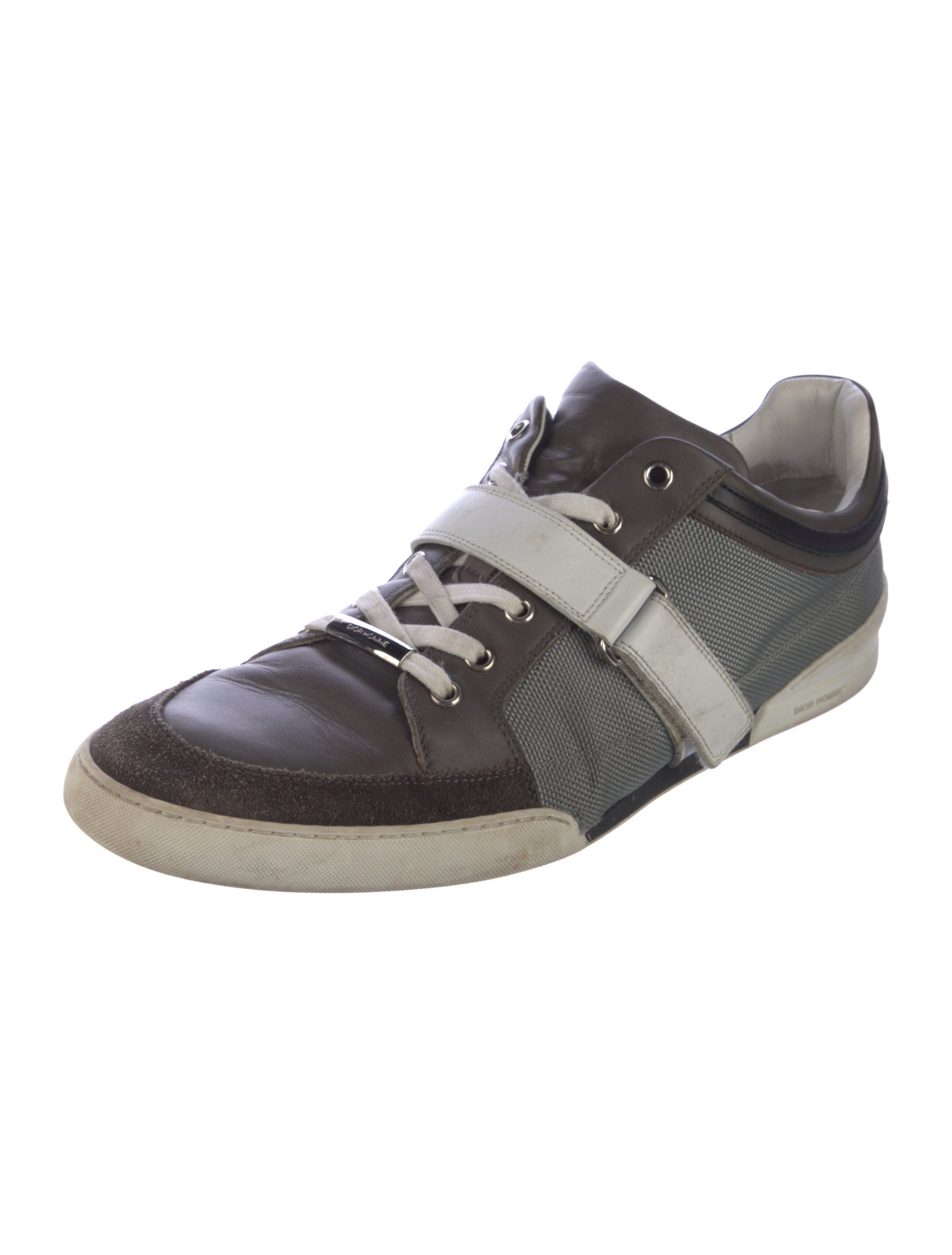 Dior Homme Leather Colorblock Pattern Sneakers