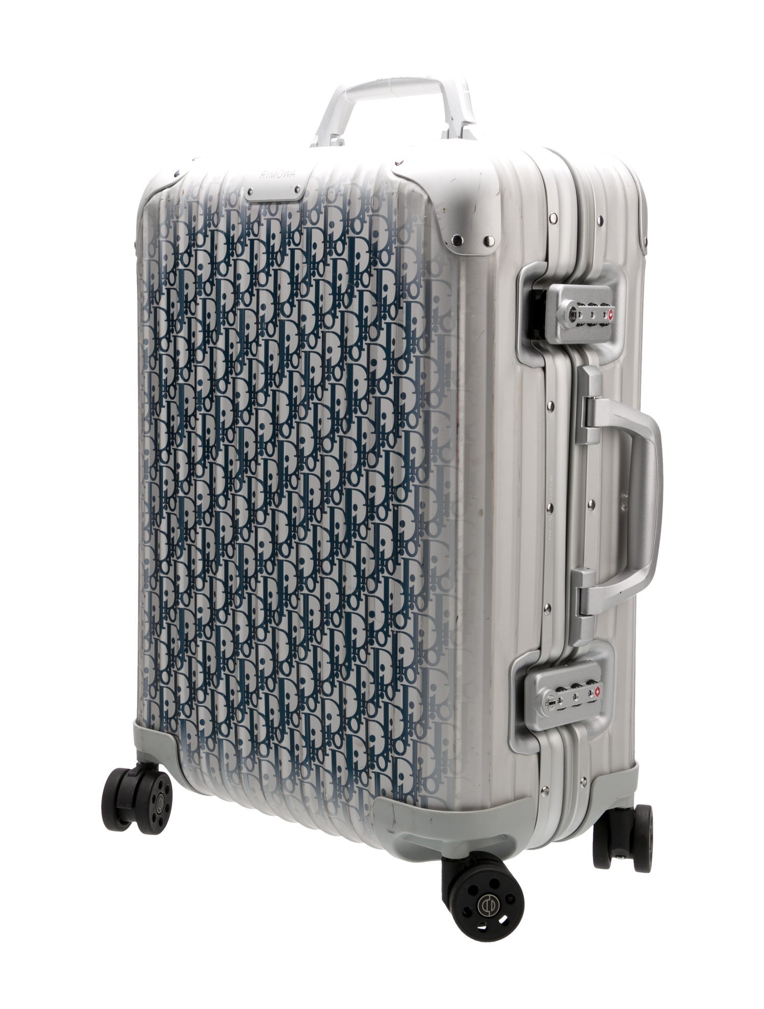 Dior x Rimowa Oblique Aluminum Carry-On Suitcase