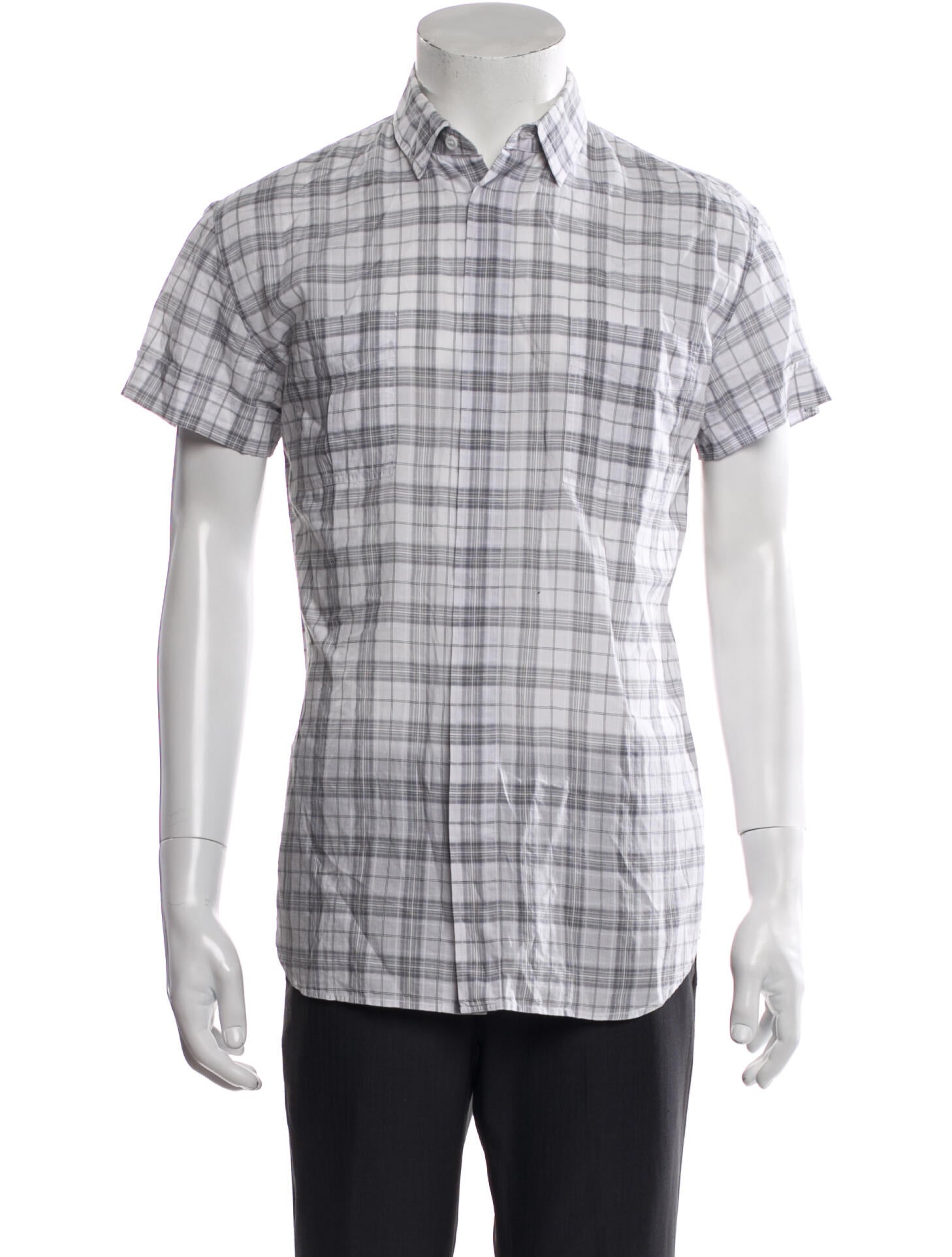 Dior homme NEWAVE シャツ DIOR HOMME NEWAVE Logo Embroidered White Shirt, Size 39 (L)