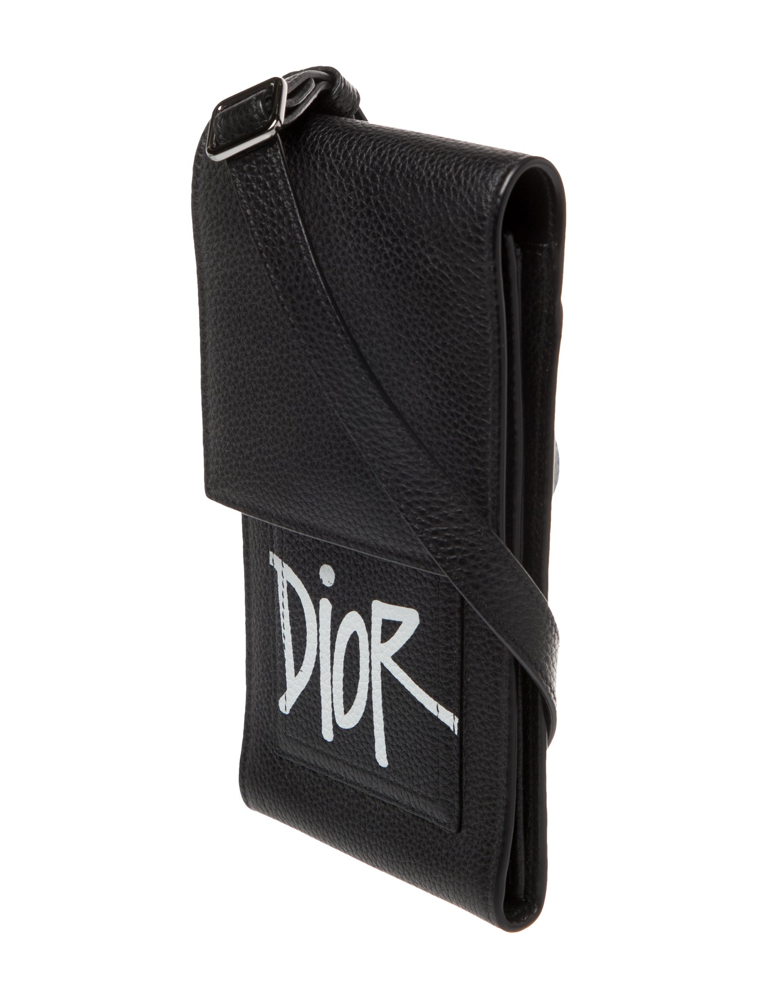 DIOR x Shawn Stussy Leather Phone Holder Crossbody