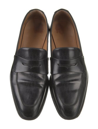 DIOR MEN Oblique Jacquard Leather Dress Loafers