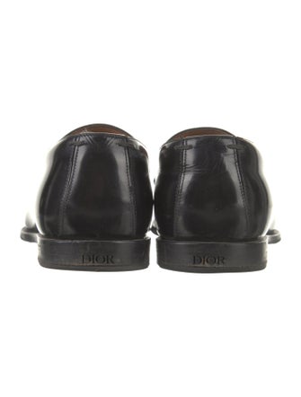 DIOR MEN Oblique Jacquard Leather Dress Loafers