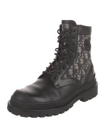 DIOR MEN Explorer Oblique Jacquard Combat Boots