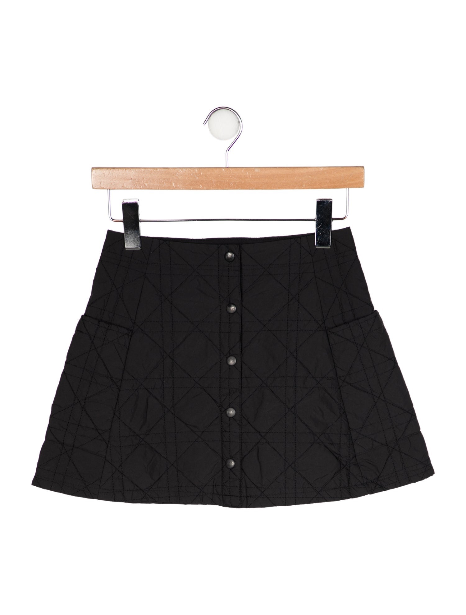 Christian Dior Girls' Cannage Print Quilted Skirt