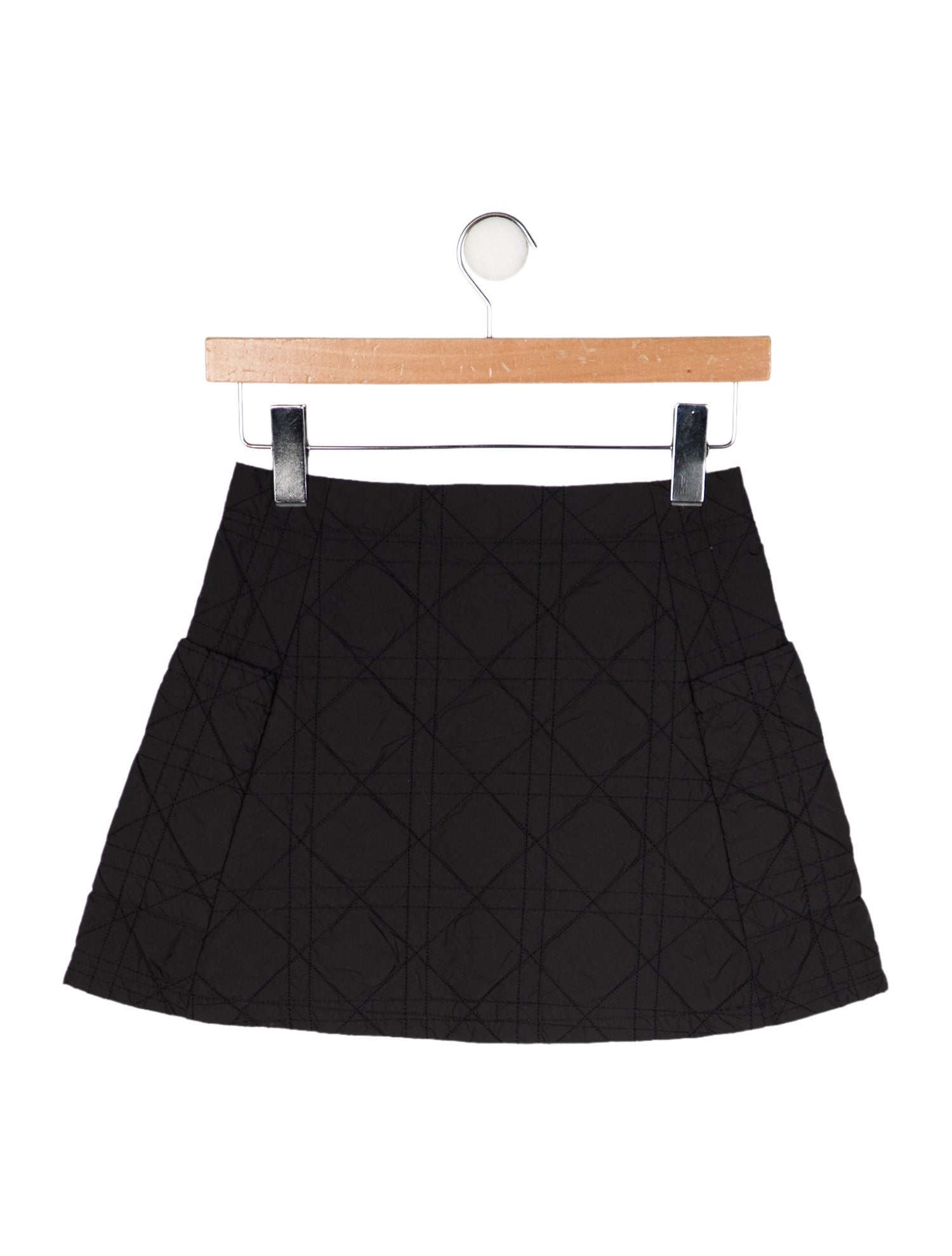 Christian Dior Girls' Cannage Print Quilted Skirt